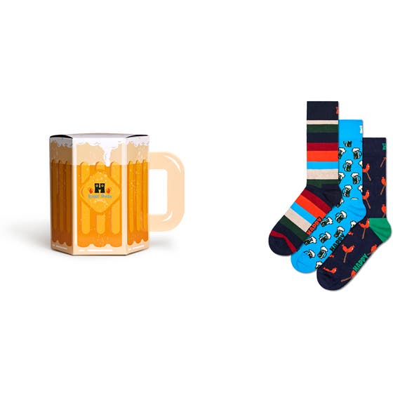 3-Pack Wurst And Beer Socks Gift Set