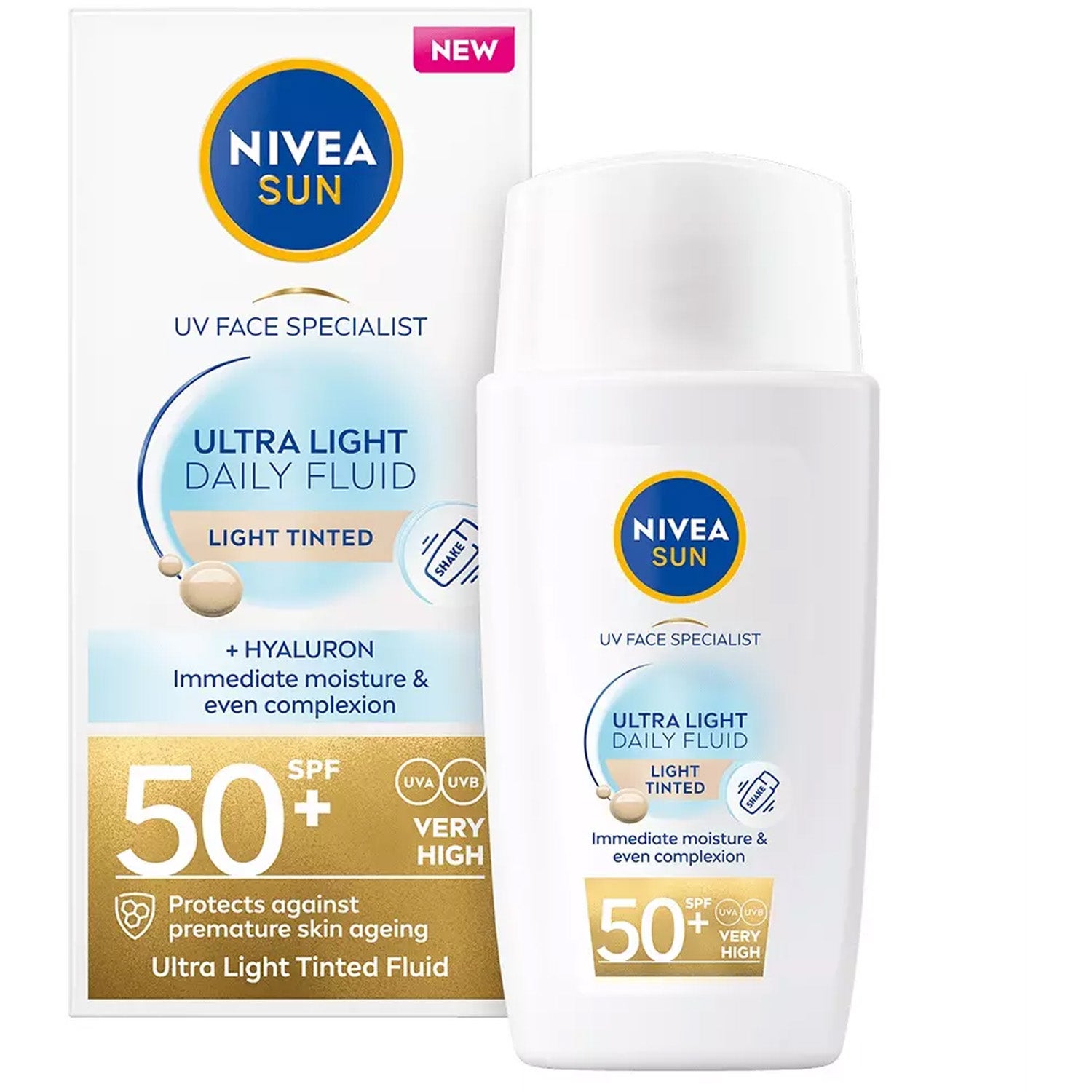 NIVEA UV Face Ultra Fluid Light Tinted SPF50+ 40 ml