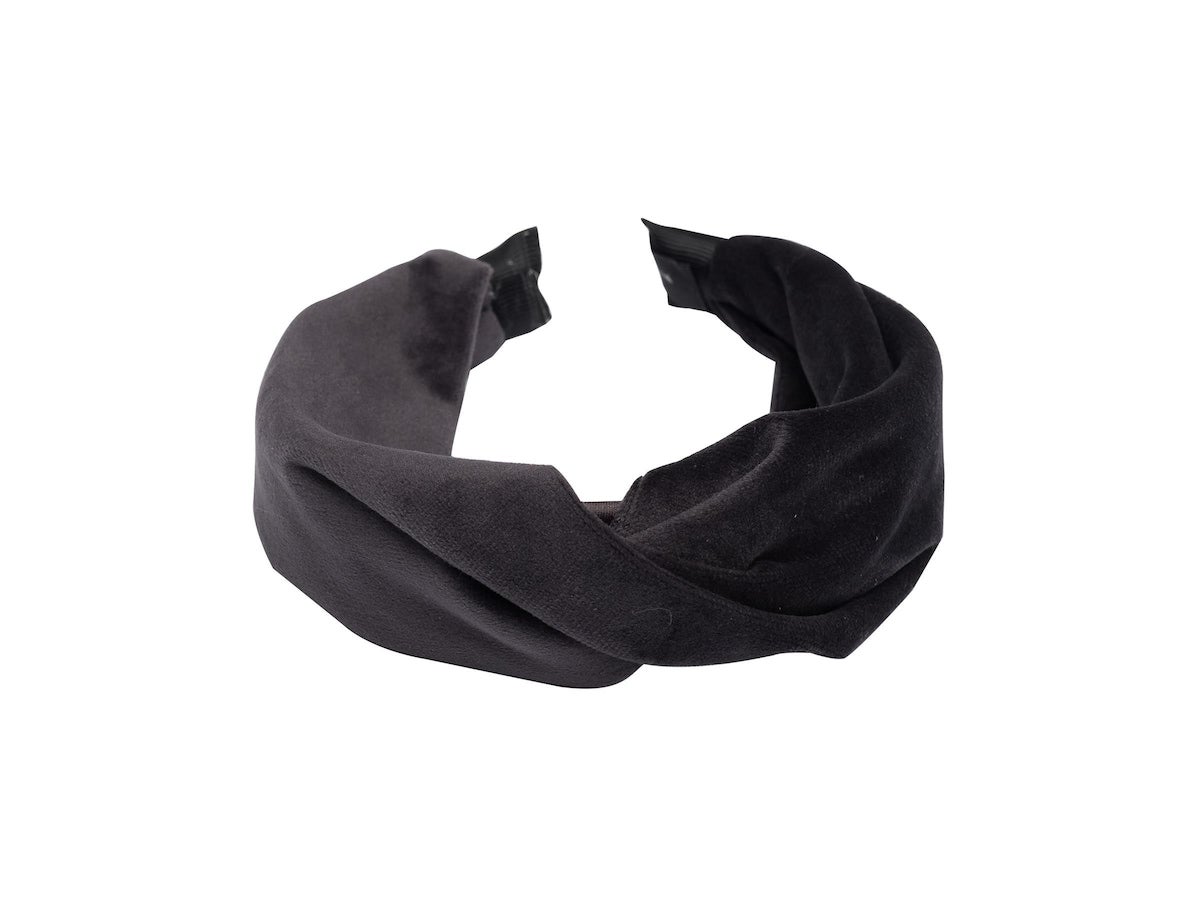 Bilde av Dark Velor Folded Hair Hoop Charcoal