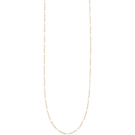 Steel Necklace Enamel Steel Gold White