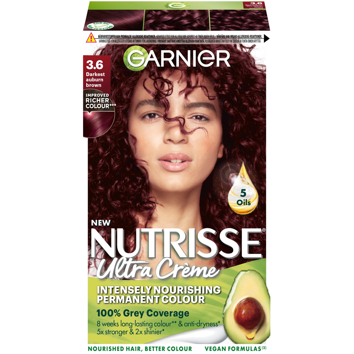 Garnier Nutrisse Cream 3.6 Dark Red Brown - 1 pcs