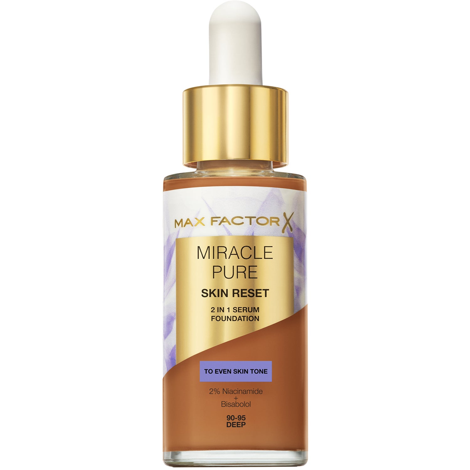 Max Factor Miracle Pure 2In1 Skin Reset Serum Foundation 07 Deep - 30 ml