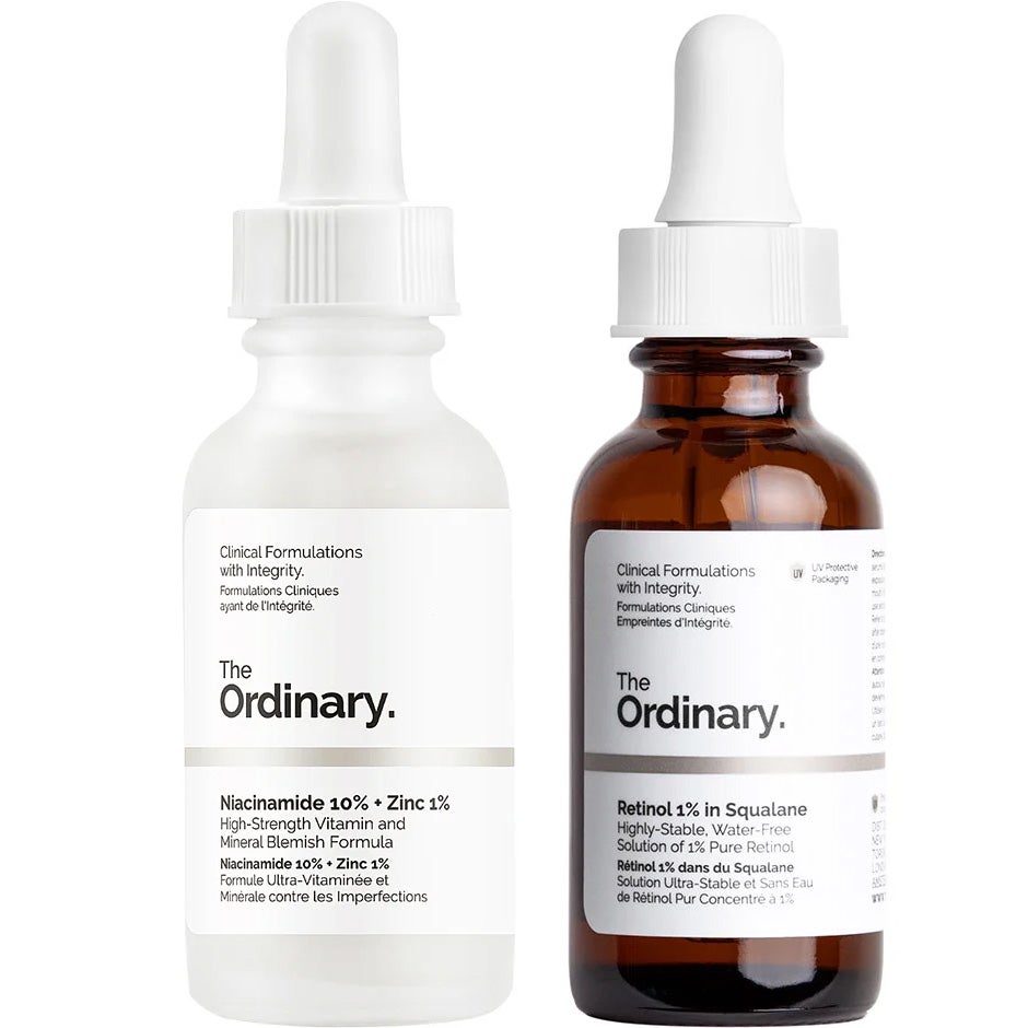The Ordinary Niacinamide 10% + Zinc 1% og Retinol 1% in Squalane 2 x 30 ml – 60 ml