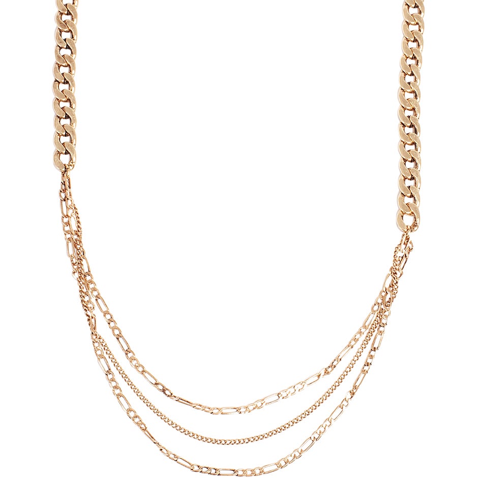 Bilde av A&c Oslo 3 Row Cain Necklace Gold