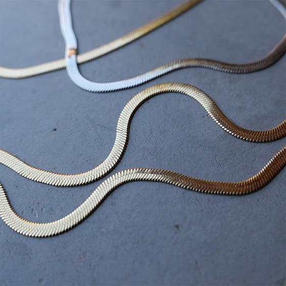 Steel Bracelet Snake Steel Gold