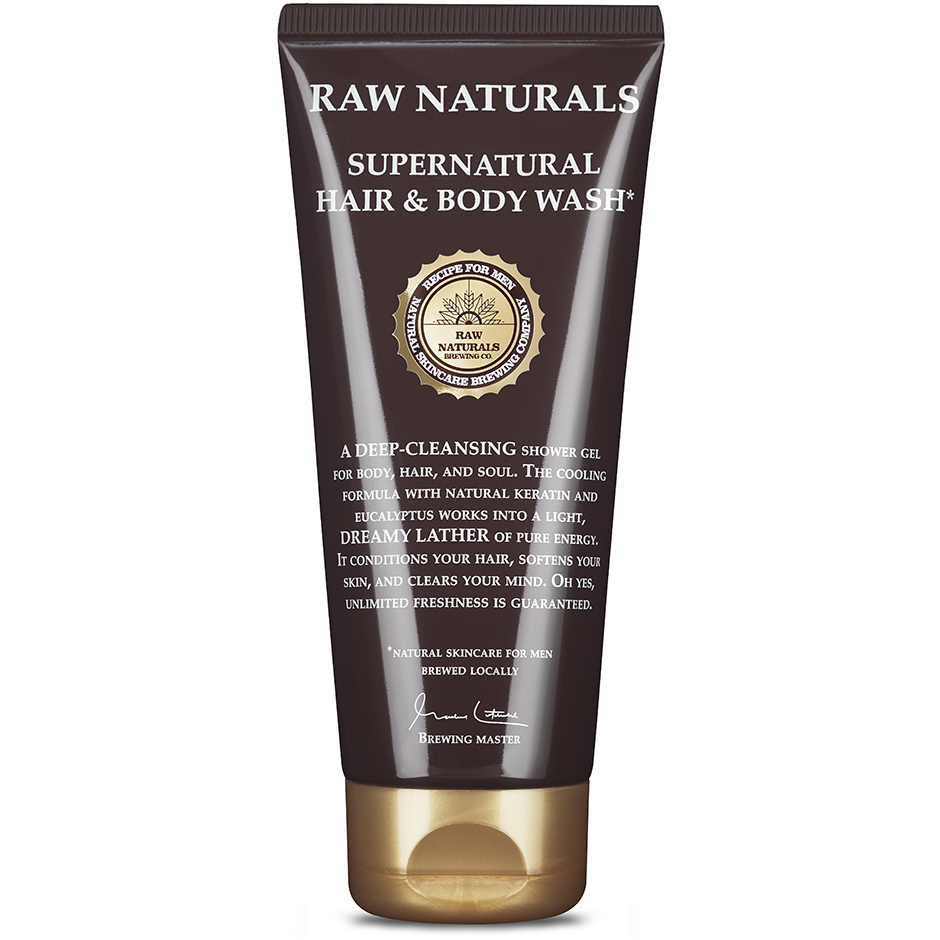 Bilde av Raw Naturals By Recipe For Men 3 In 1 Supernatural Hair & Body Wash Shampoo - 200 Ml