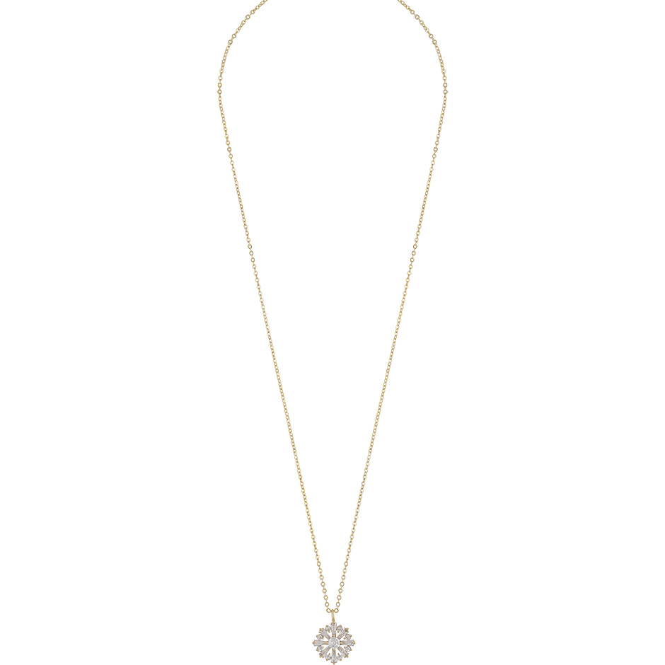 Misty Round Pendant Neck 42 G/Clear