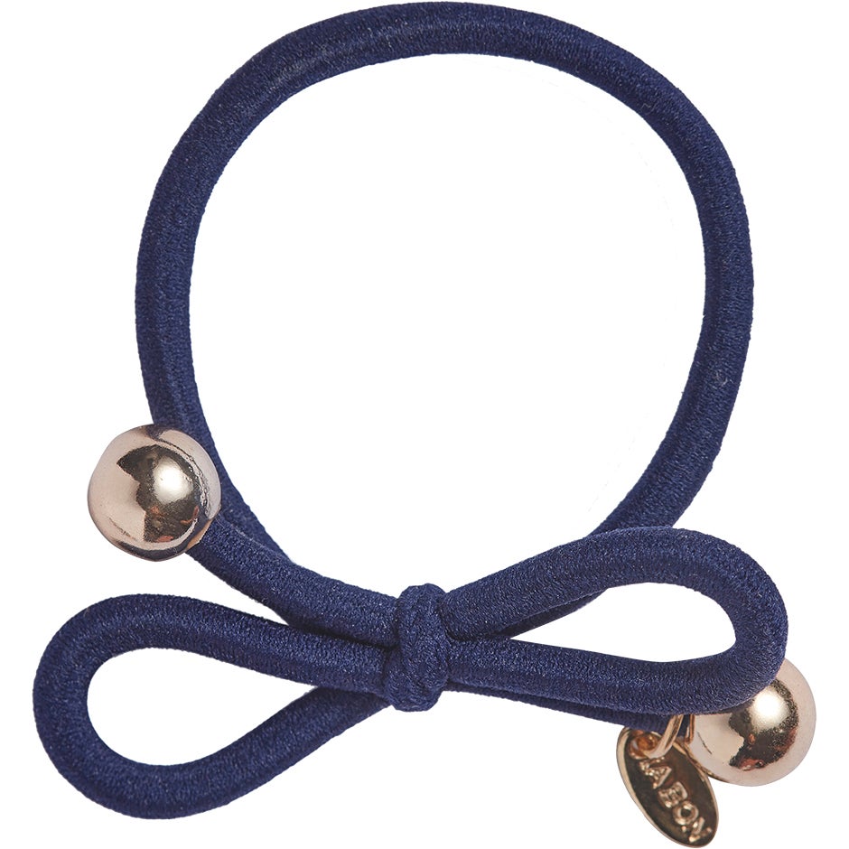 Bilde av Ia Bon Hair Tie Gold Bead Navy