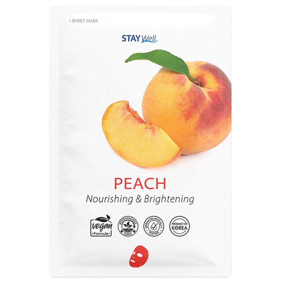 Stay Well Vegan Sheet Mask Peach 1pcs - g 20