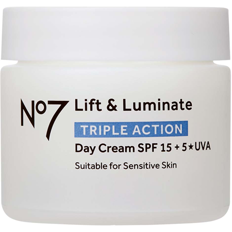 Bilde av No7 Lift & Luminate Triple Action Day Cream Suitable For Sensitive Skin Spf15 - 50 Ml