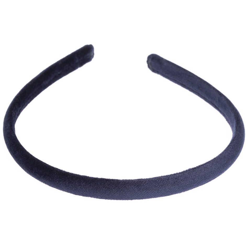 Bilde av Dark Velvet Hair Band Thin Navy Blue