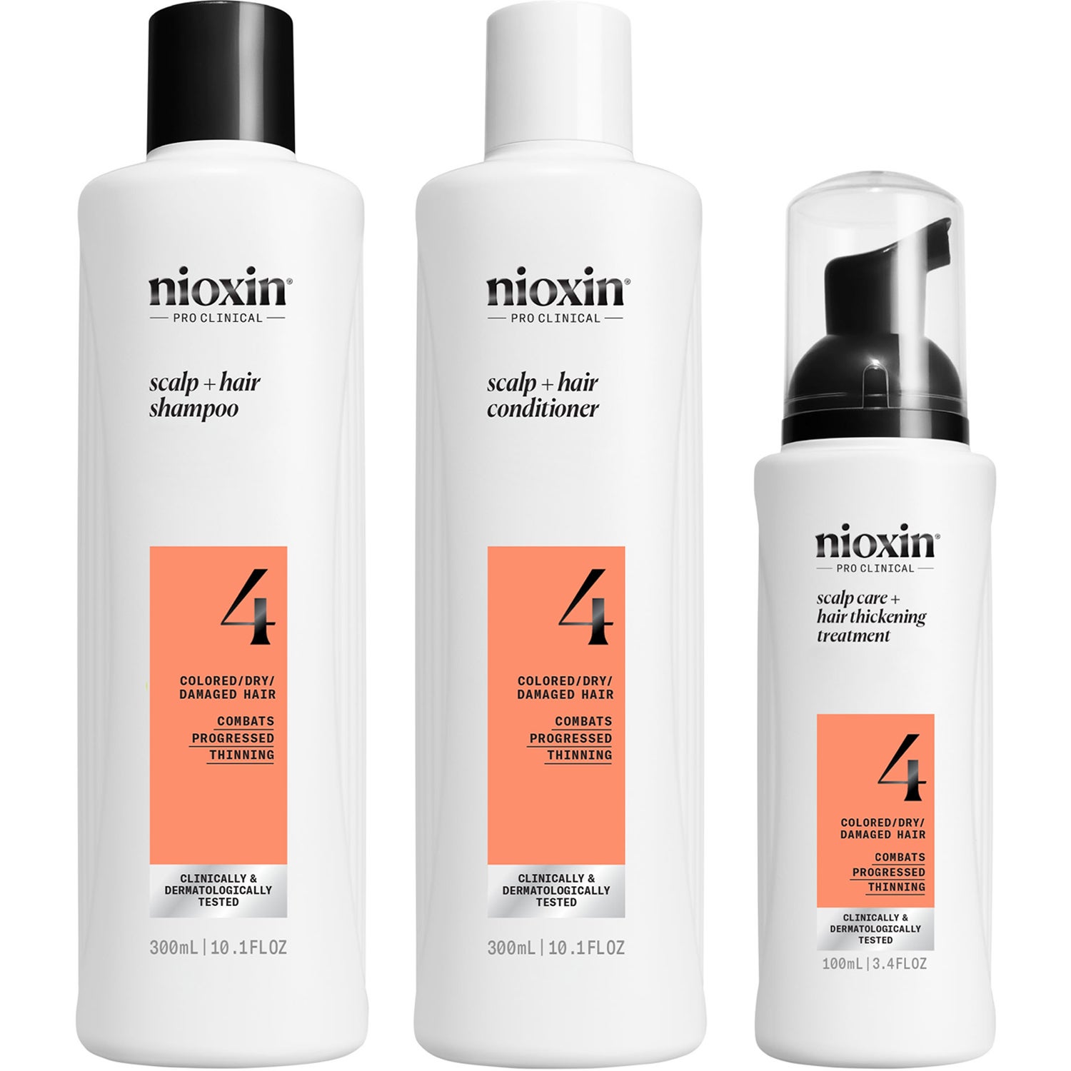 Nioxin System 4 Loyalty Kit, 300 ml + 300 ml + 100 ml