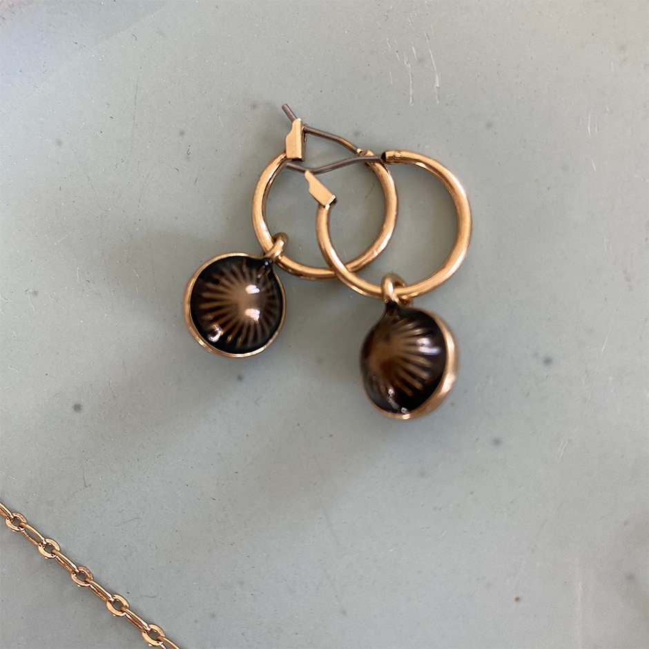 Creol Ball Vintage Enamel Earring