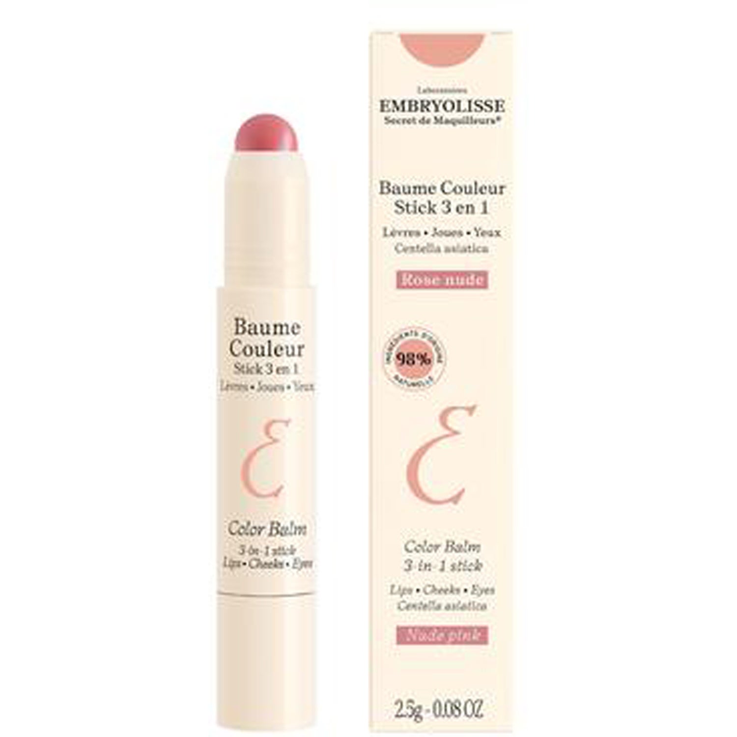Embryolisse Color Balm 3-In-1 Stick Nude Pink