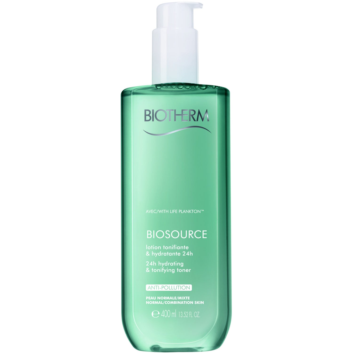 BIOTHERM BIOSOURCE 24H HYDRATING & TONIFYING TONER FOR NORMAL/COMBINATION SKIN 400ML