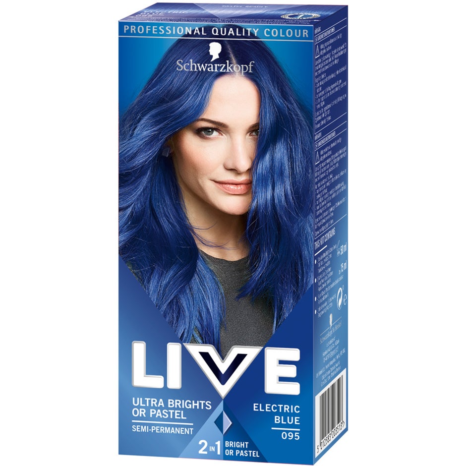 Bilde av Schwarzkopf Live Ultra Brights 95 Electric Blue Semi-permanent - 80 Ml