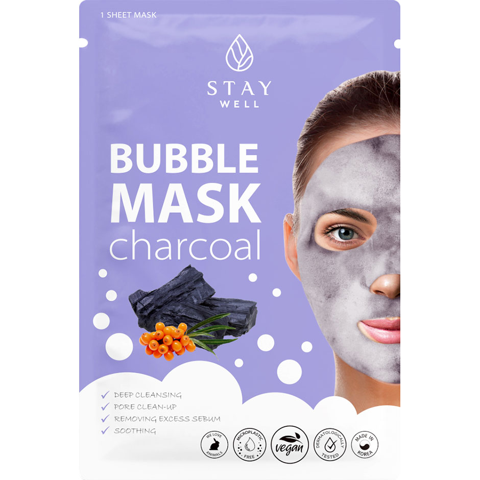 Bilde av Stay Well Deep Cleansing Bubble Mask Charcoal 1pcs