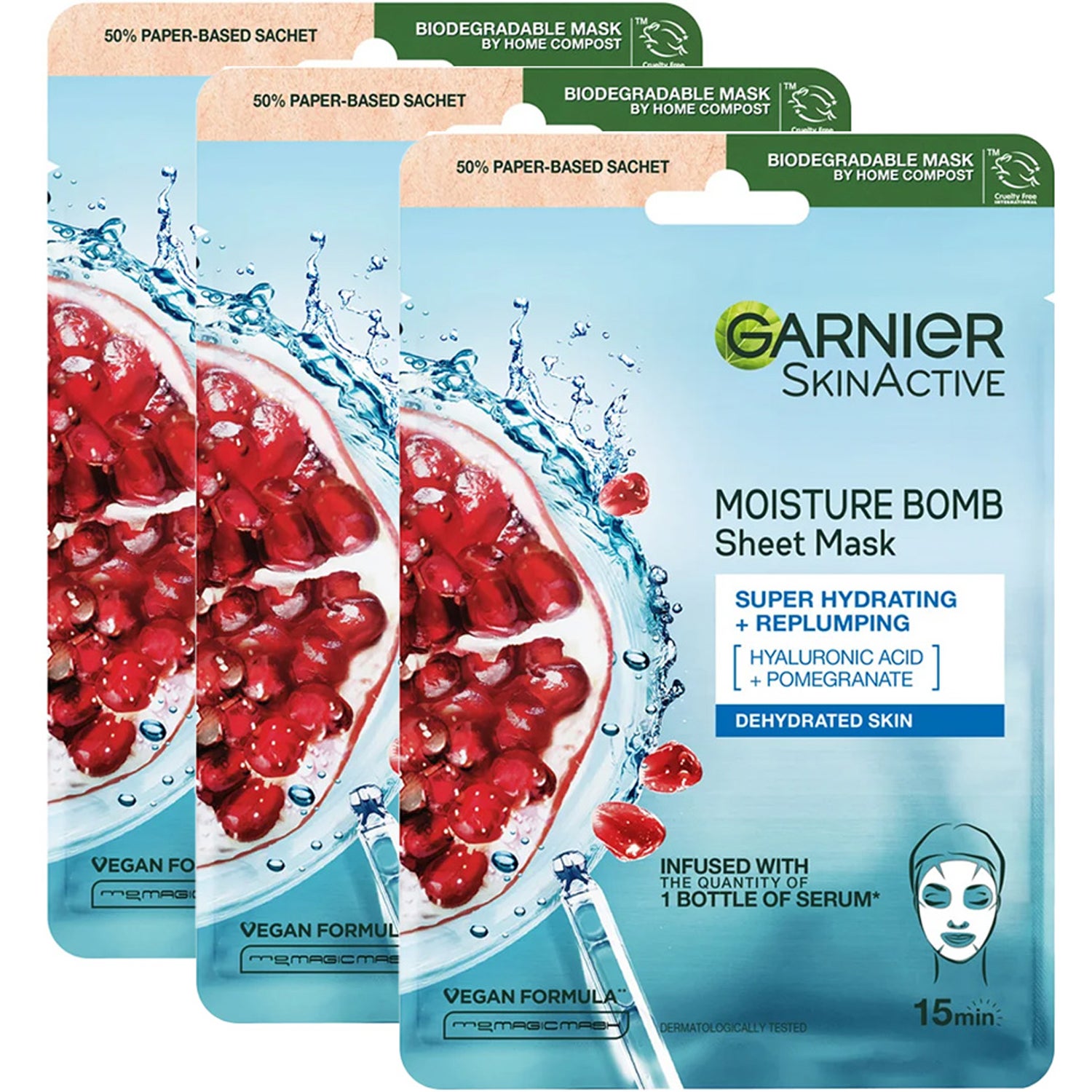 Garnier Moisture Bomb Super-Hydrating and Energizing Sheet Mask 28 g