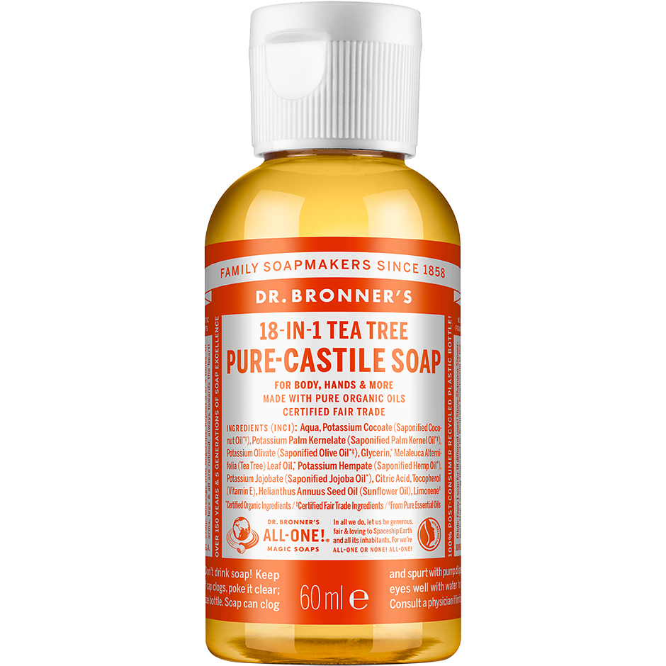 Bilde av Dr. Bronner's Pure Castille Liquid Soap Tea Tree - 60 Ml