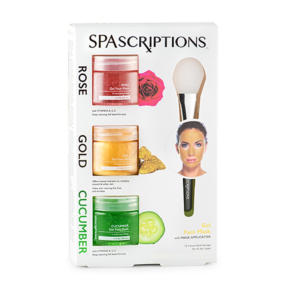 Bilde av Spascriptions Gold, Rose & Cucumber Gel Masks 150 Ml