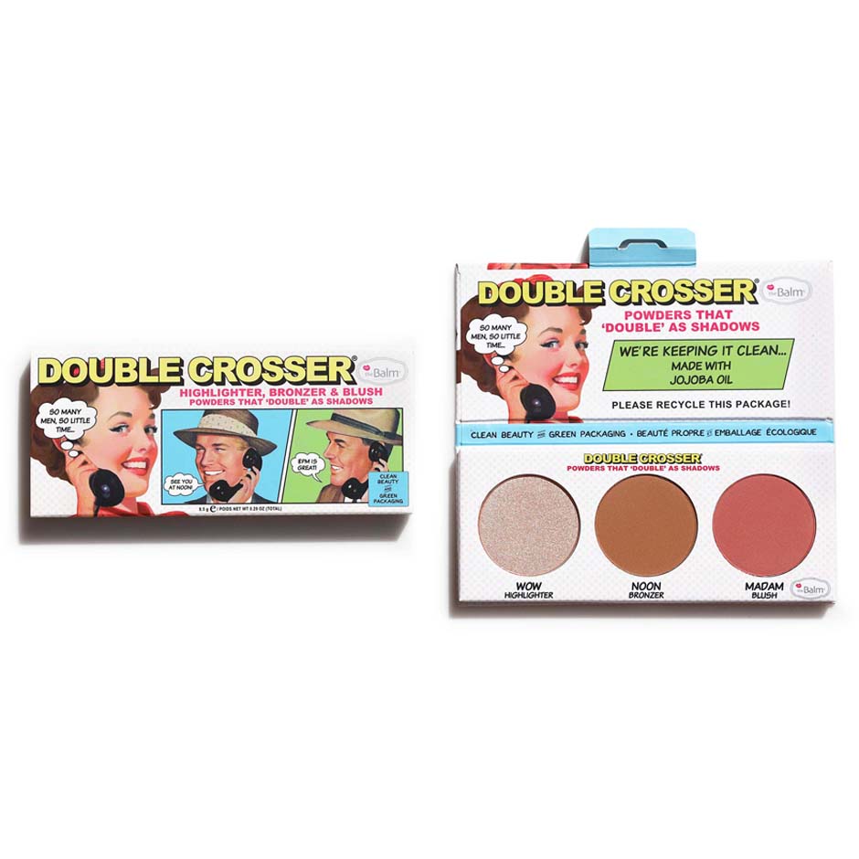 TheBalm Double Crosser Highlighter, Bronzer & Blush Palette 1pcs