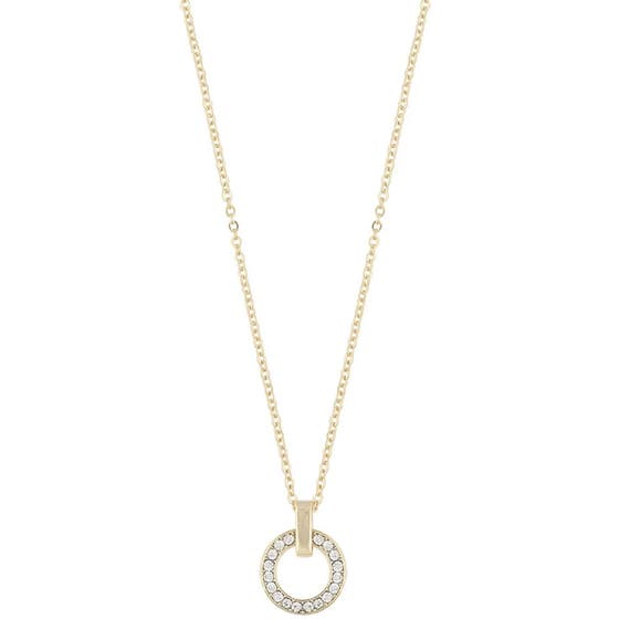 Unnie small pendant neck 42 gold/clear