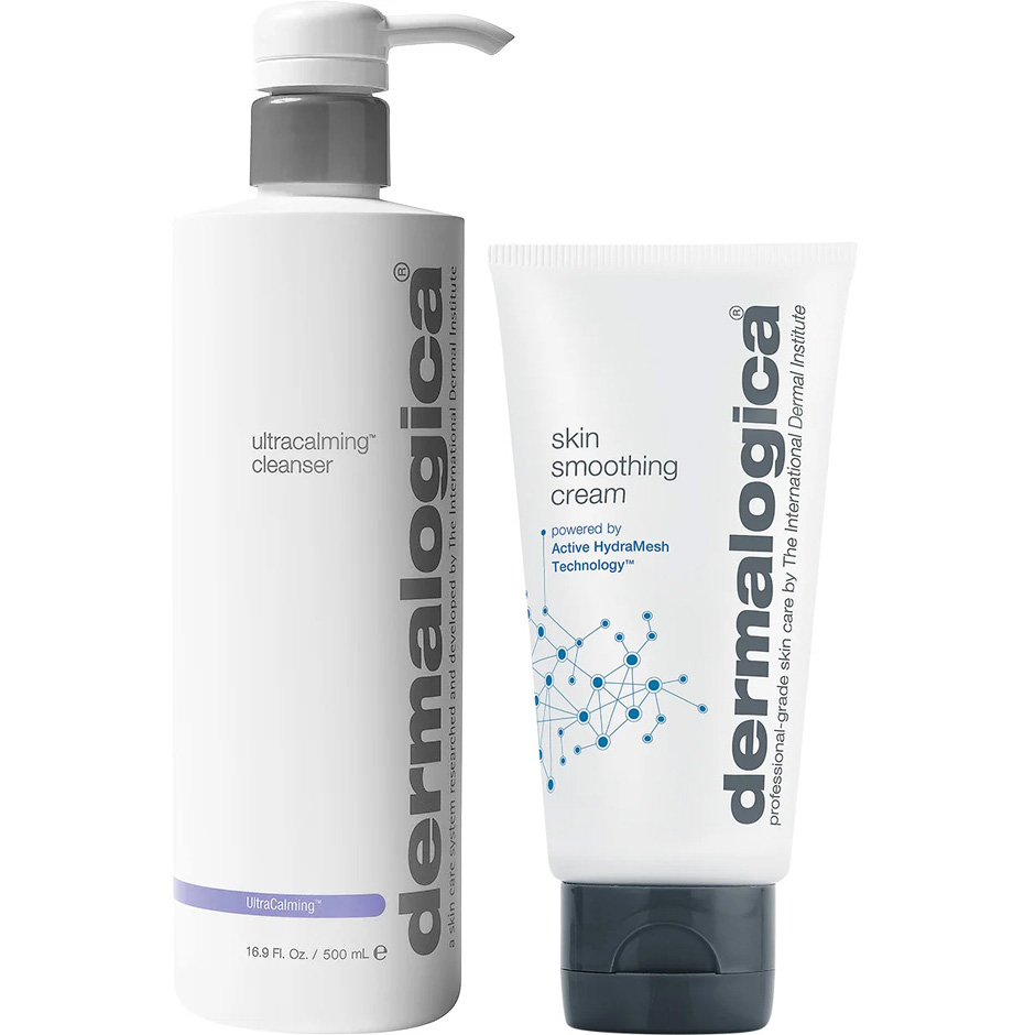 Bilde av Dermalogica Skin Smoothing Cream & Ultracalming Cleanser Day Cream 100 Ml + Cleanser 500 Ml