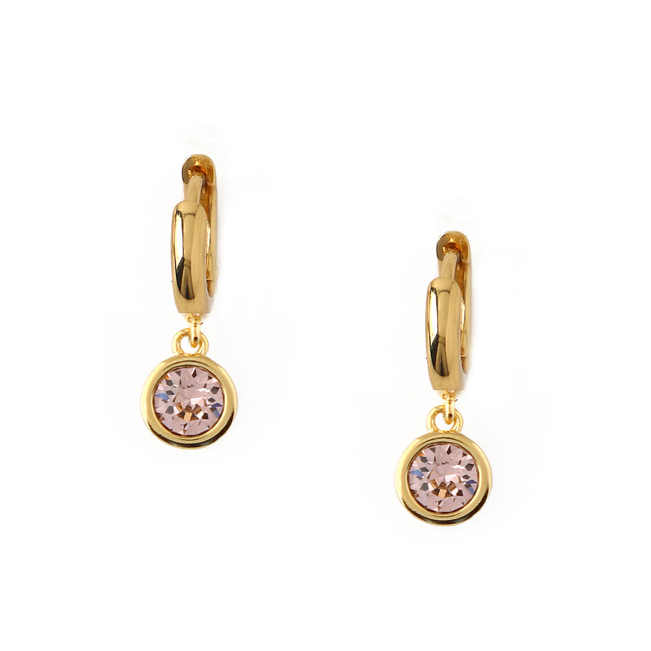 Swarovski Drop Huggie Hoops